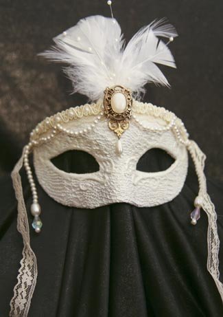 Dark Green & Gold Paisley Evil Queen Mask