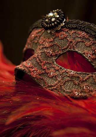 Iridescent Pink Butterfly Mask