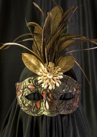 Green & Dark Copper Nature Mask